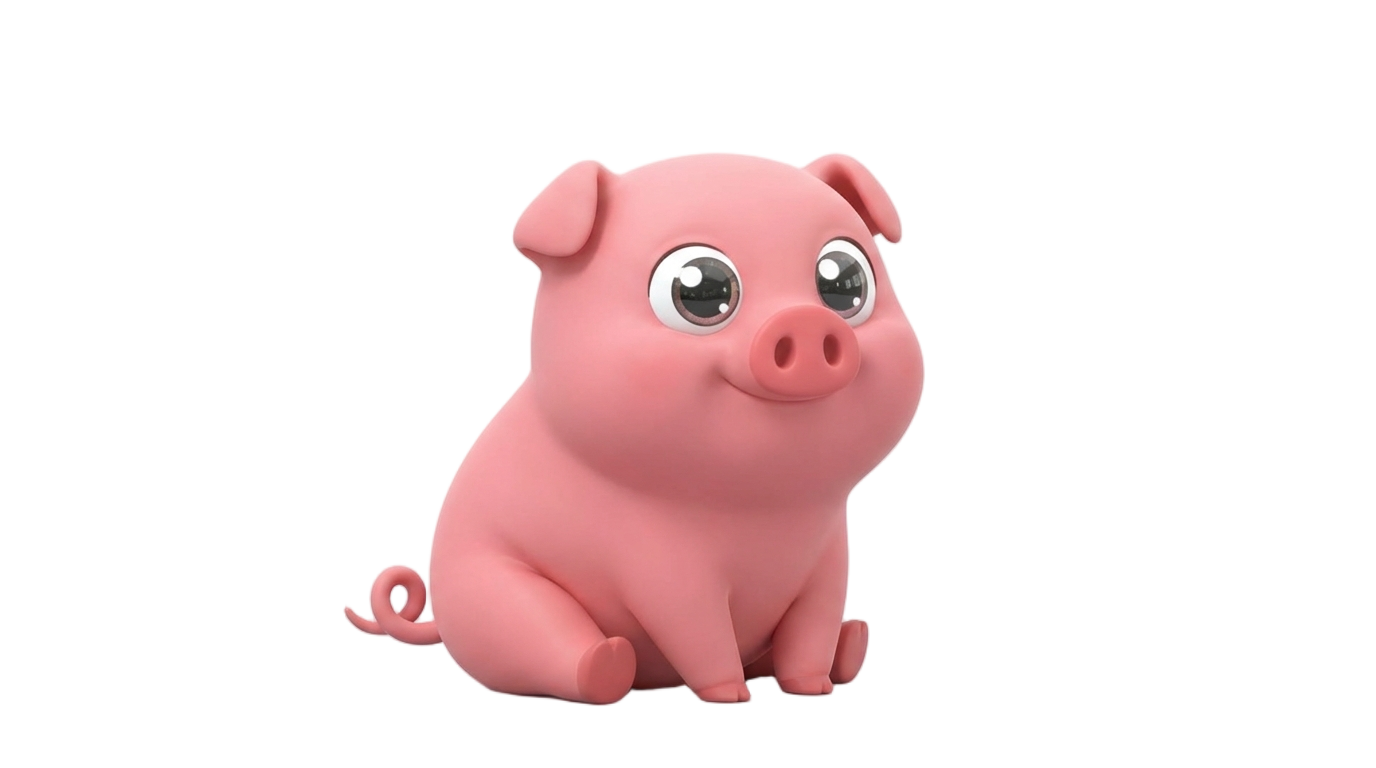 cute pig cartoon png PNG transparent background