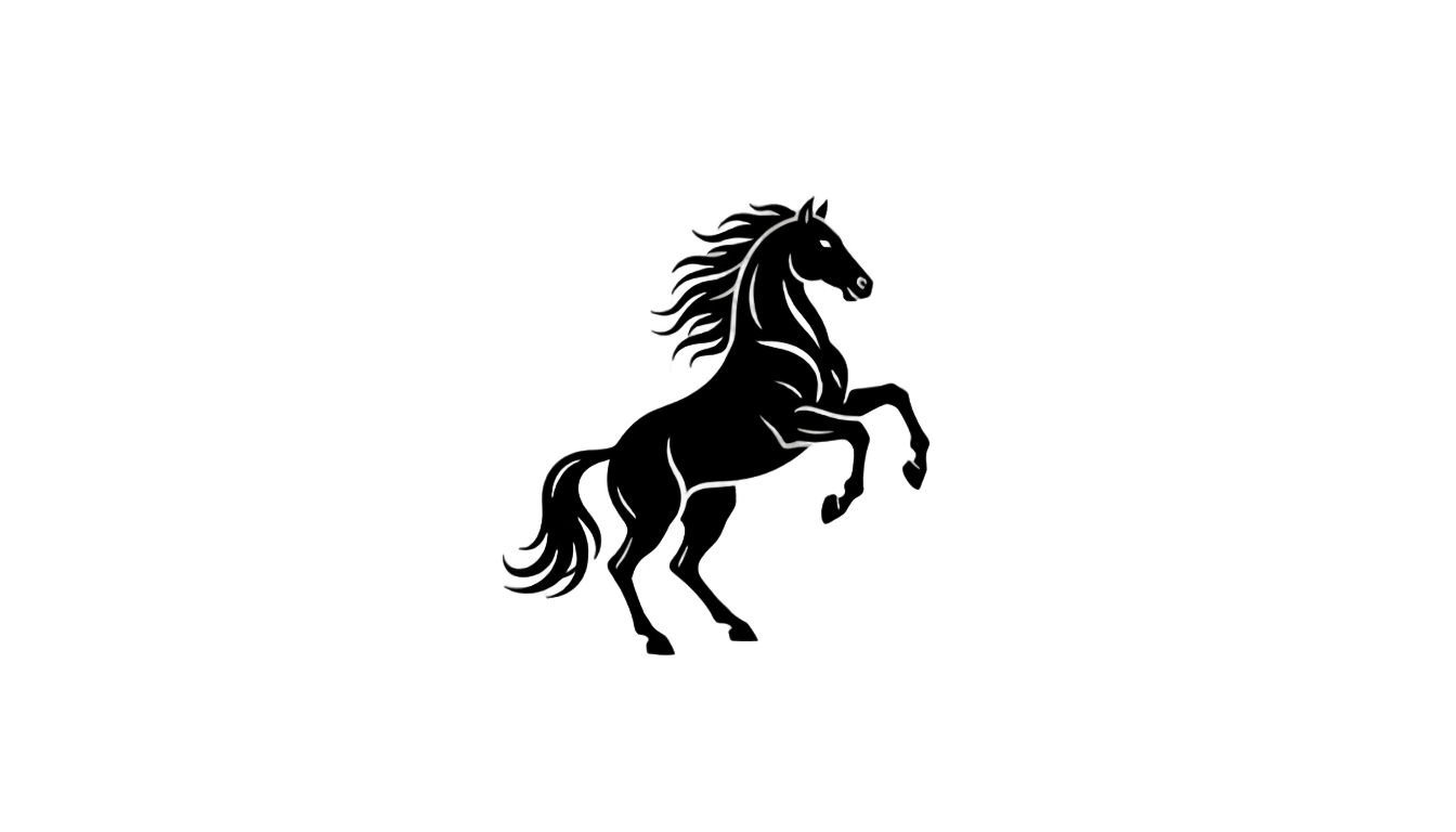 black horse logo png PNG transparent background