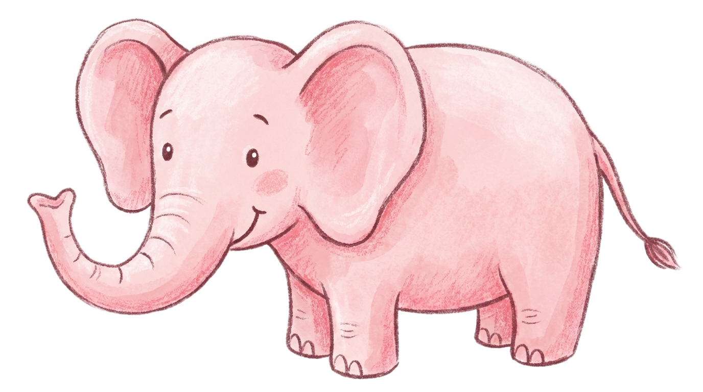 pink elephant png PNG transparent background