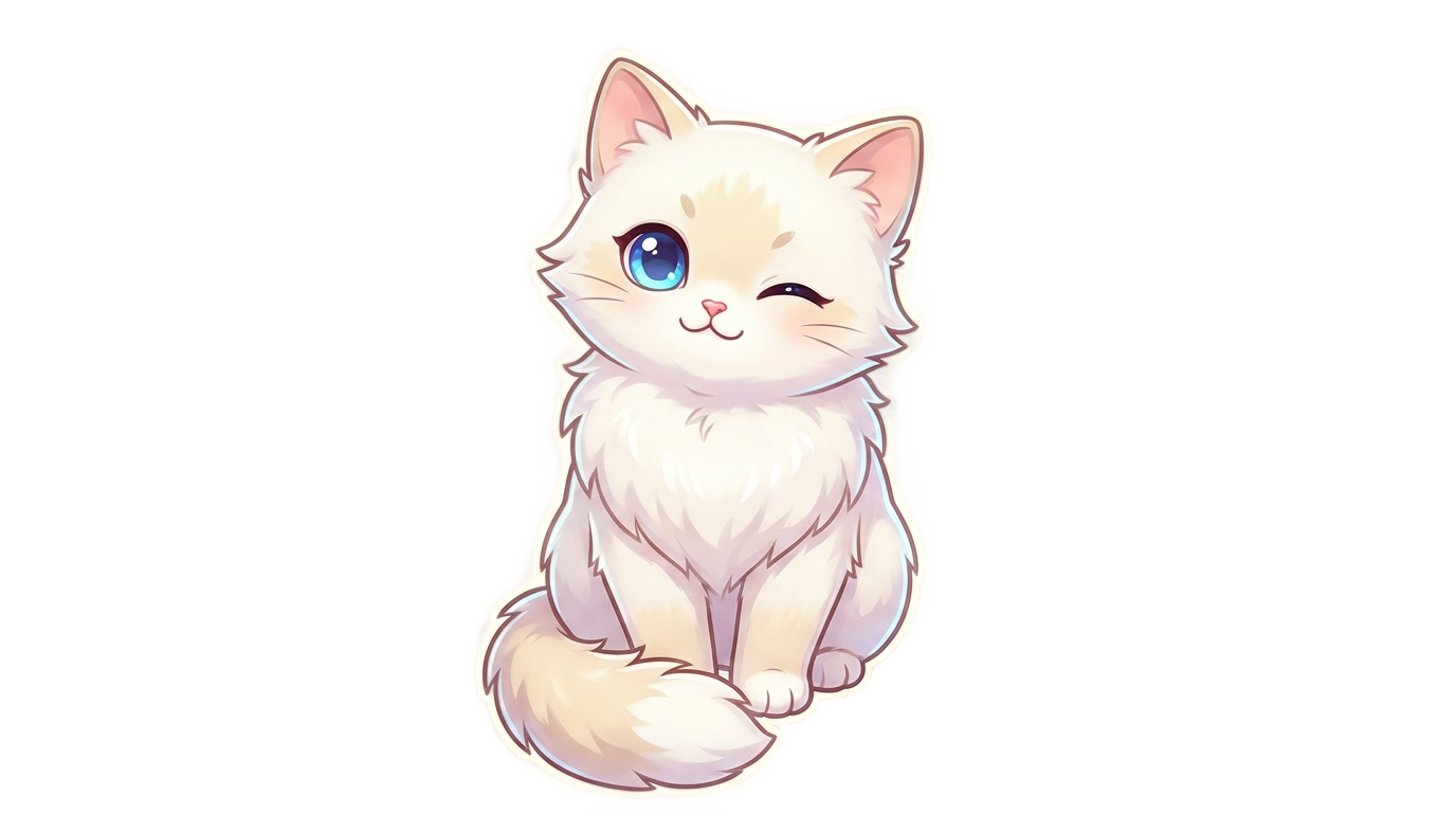 anime cat png PNG transparent background
