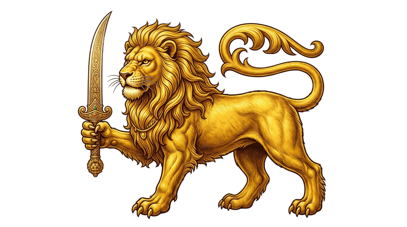 sri lanka flag lion png PNG transparent background
