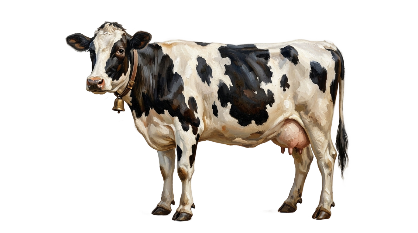cow painting png PNG transparent background