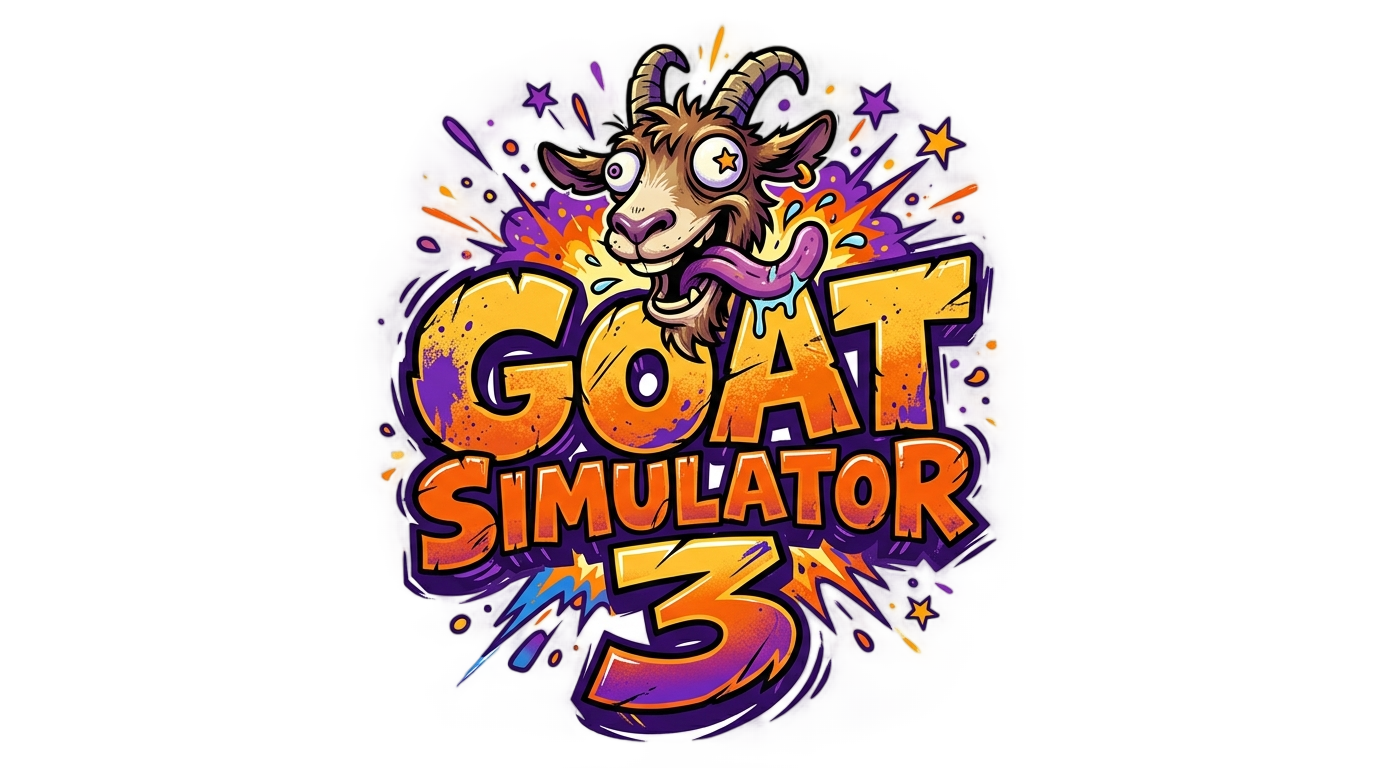 goat simulator 3 logo png PNG transparent background