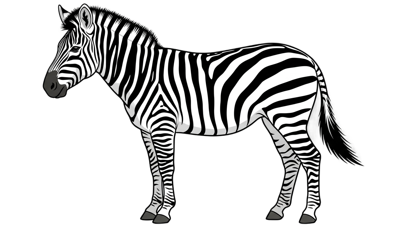 zebra clipart black and white png PNG transparent background