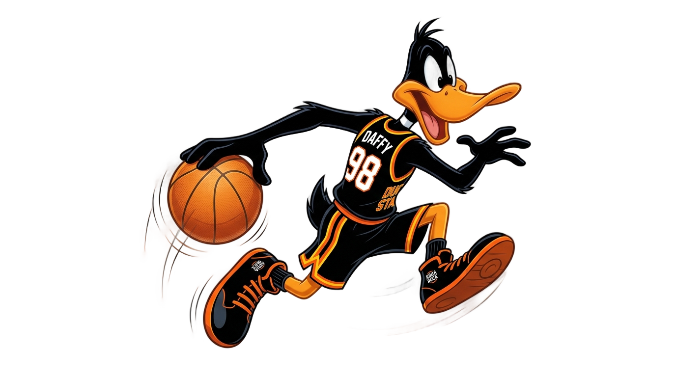 daffy duck space jam 2 png PNG transparent background