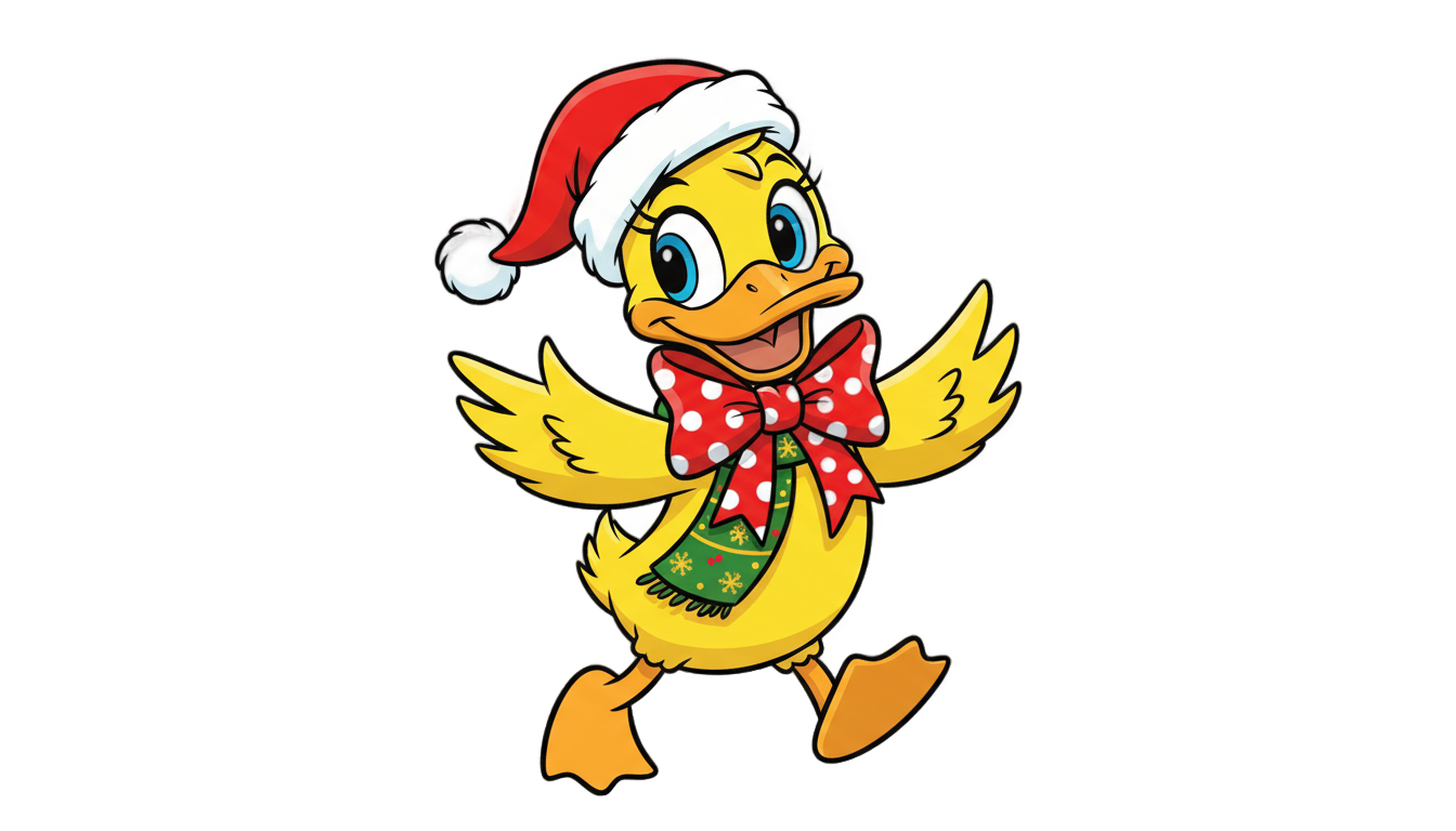 daisy duck christmas png PNG transparent background