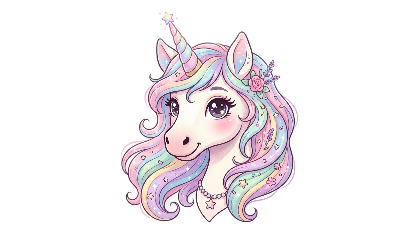 cute unicorn head png PNG transparent background