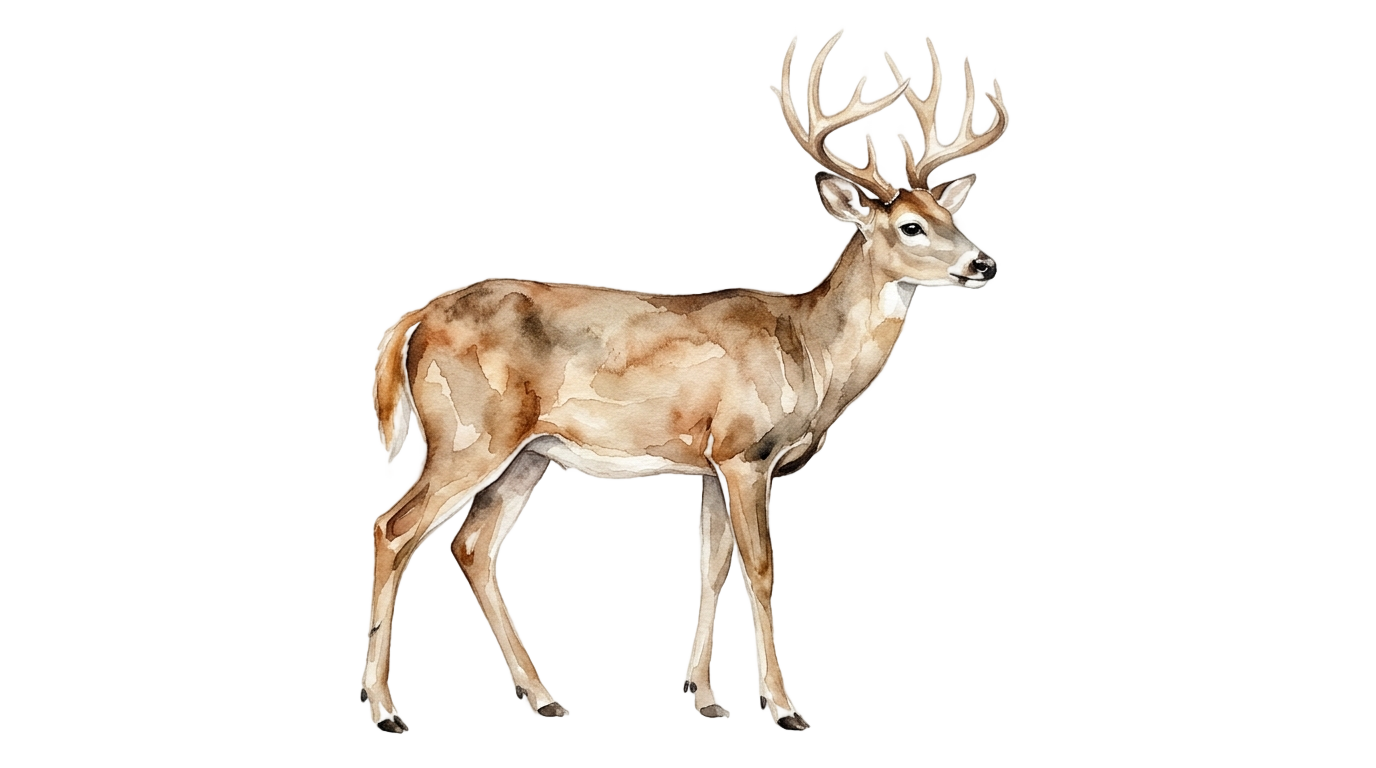 deer watercolor png PNG transparent background