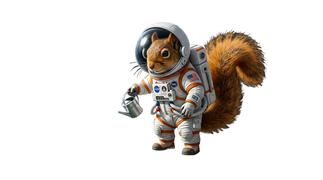 space squirrel grow a garden png PNG transparent background