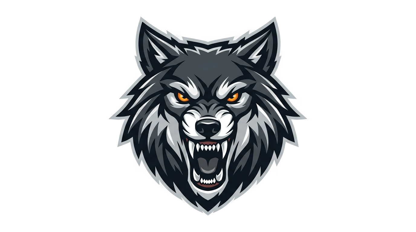 wolf sports logo png PNG transparent background