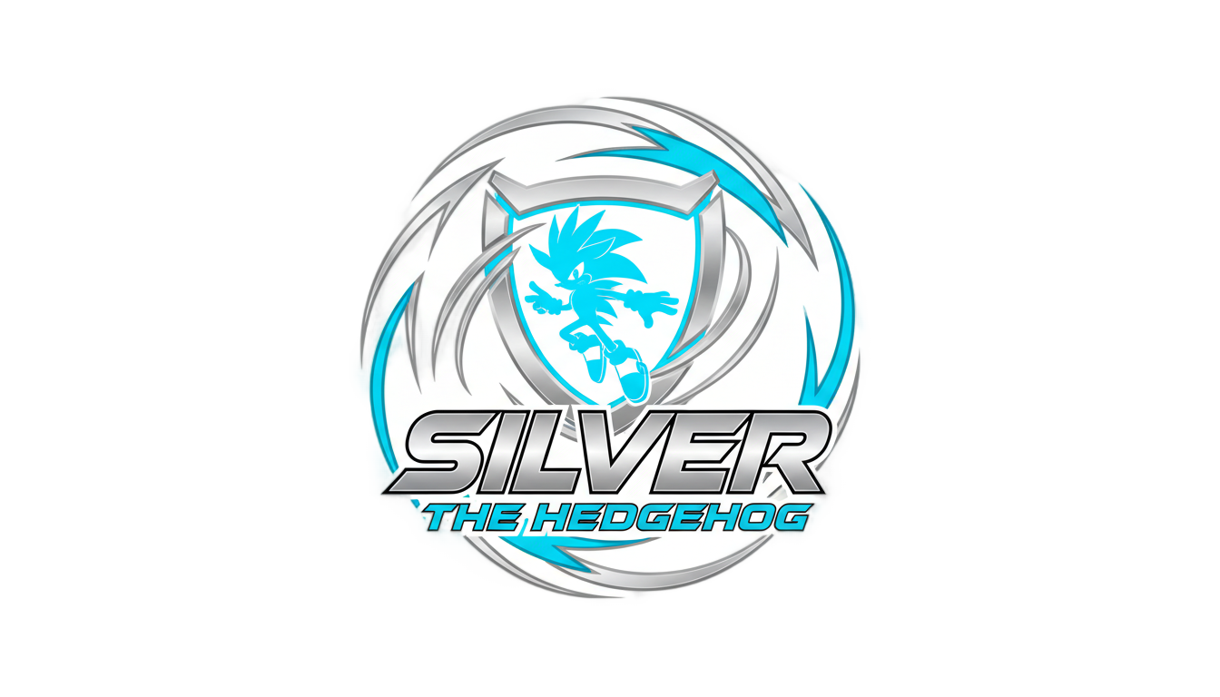silver the hedgehog logo png PNG transparent background