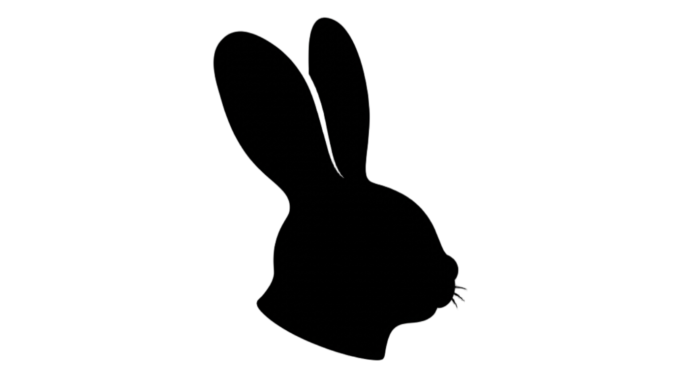 rabbit head silhouette png PNG transparent background