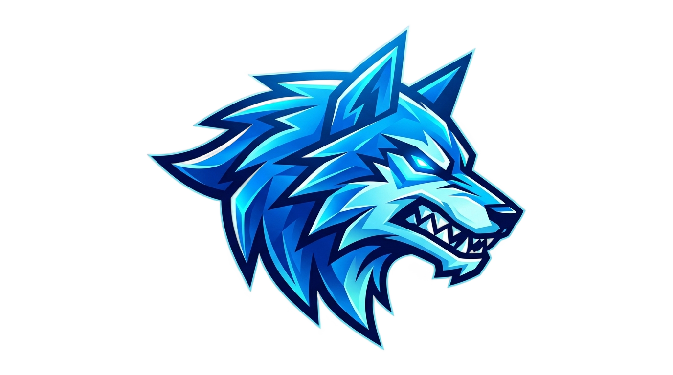 blue wolf logo png PNG transparent background