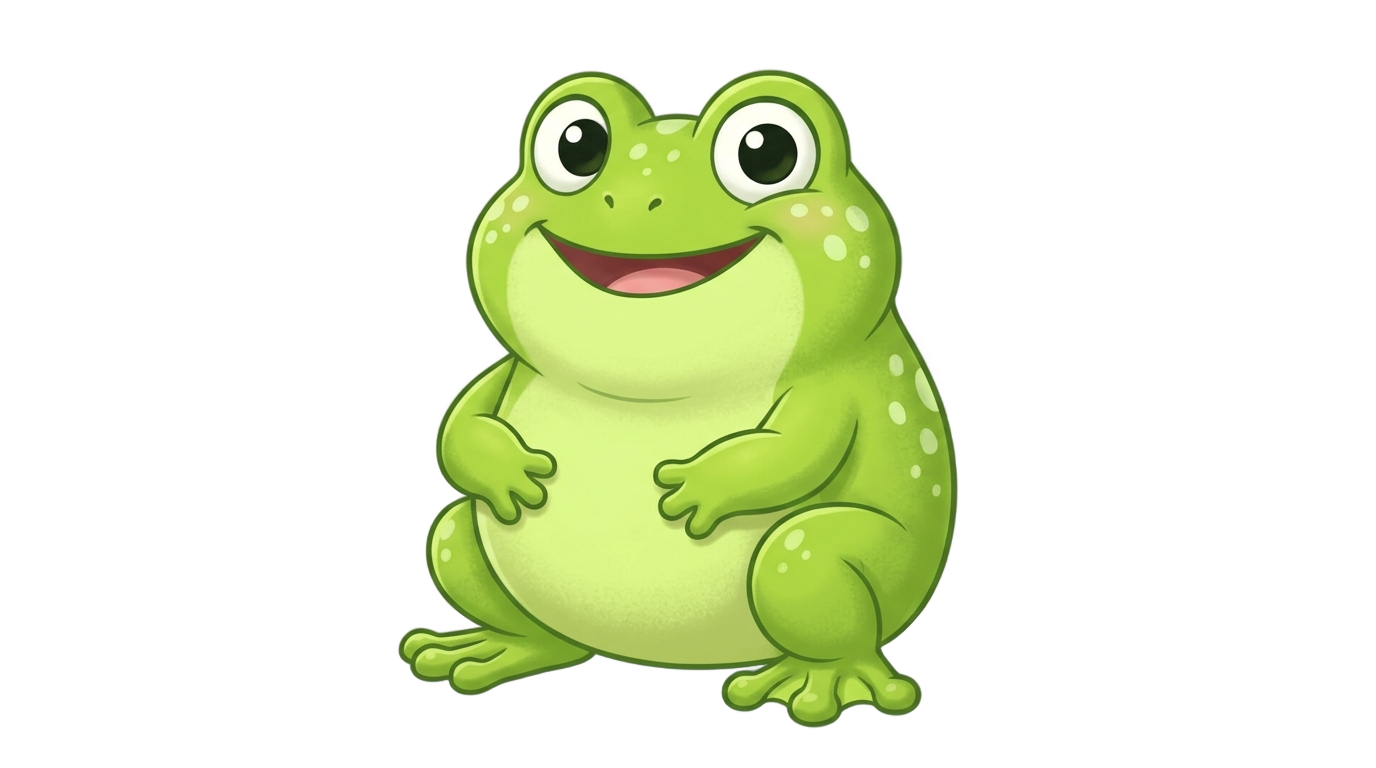 cute cartoon frog png PNG transparent background