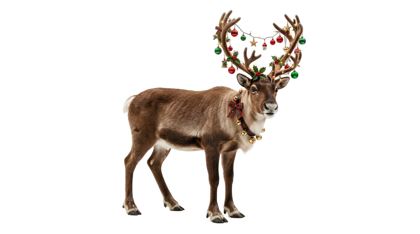 merry christmas deer png PNG transparent background