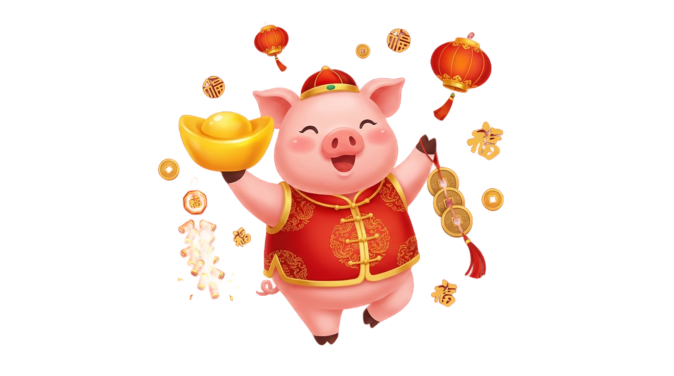 pig png chinese new year PNG transparent background