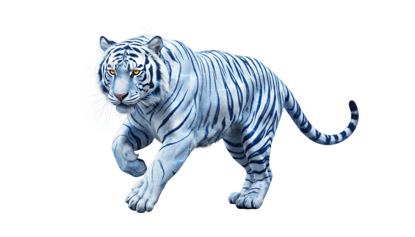 blue tiger png PNG transparent background