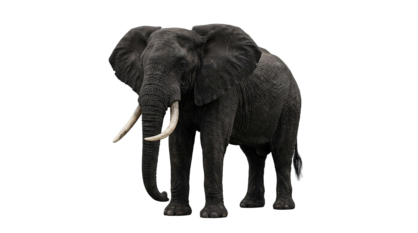 black elephant png PNG transparent background