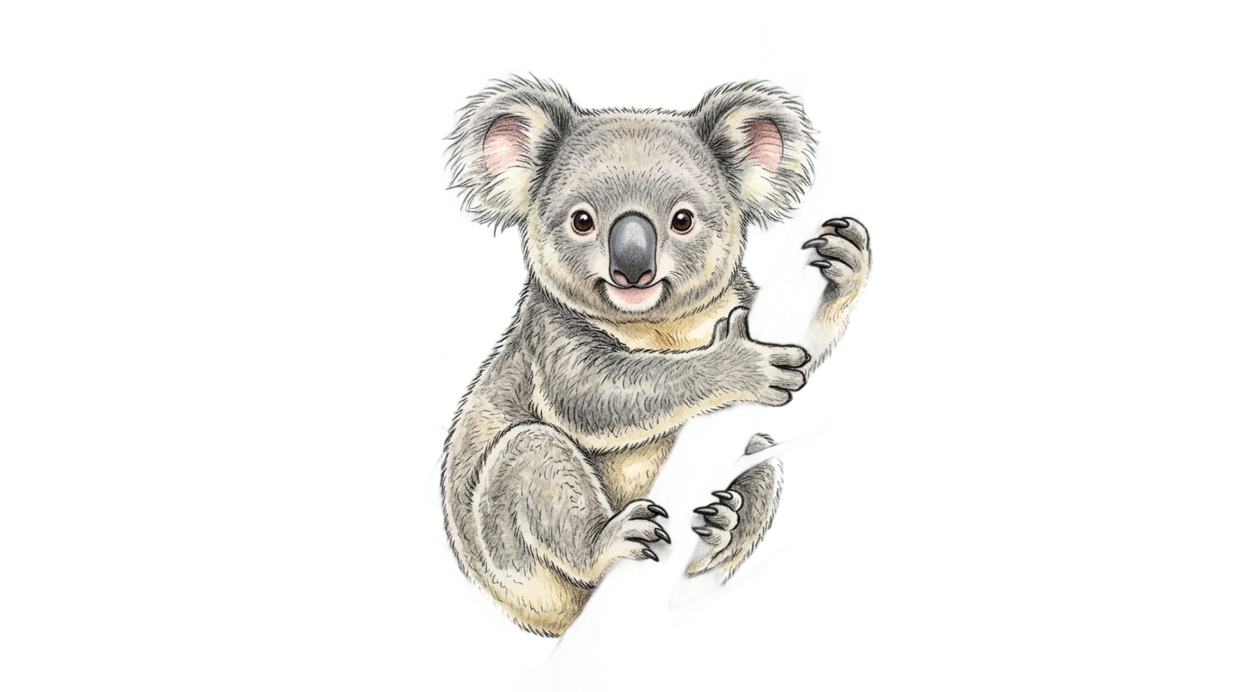 koala png dibujo PNG transparent background