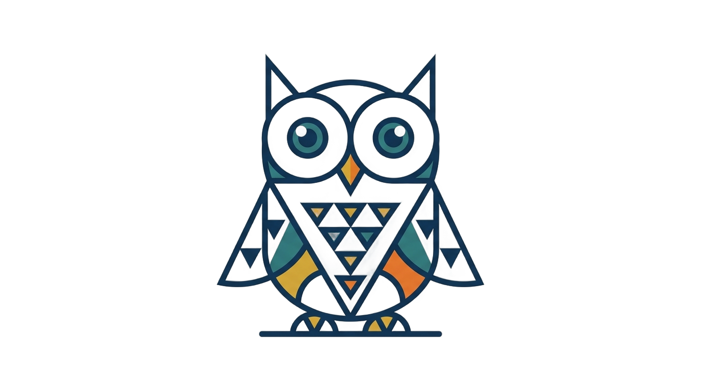 minimalist owl logo png PNG transparent background