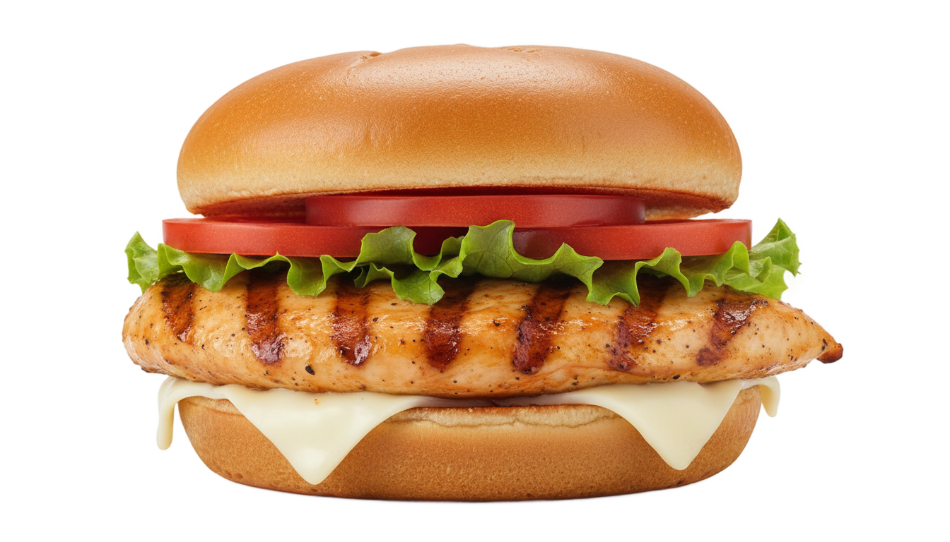 grilled chicken sandwich png PNG transparent background