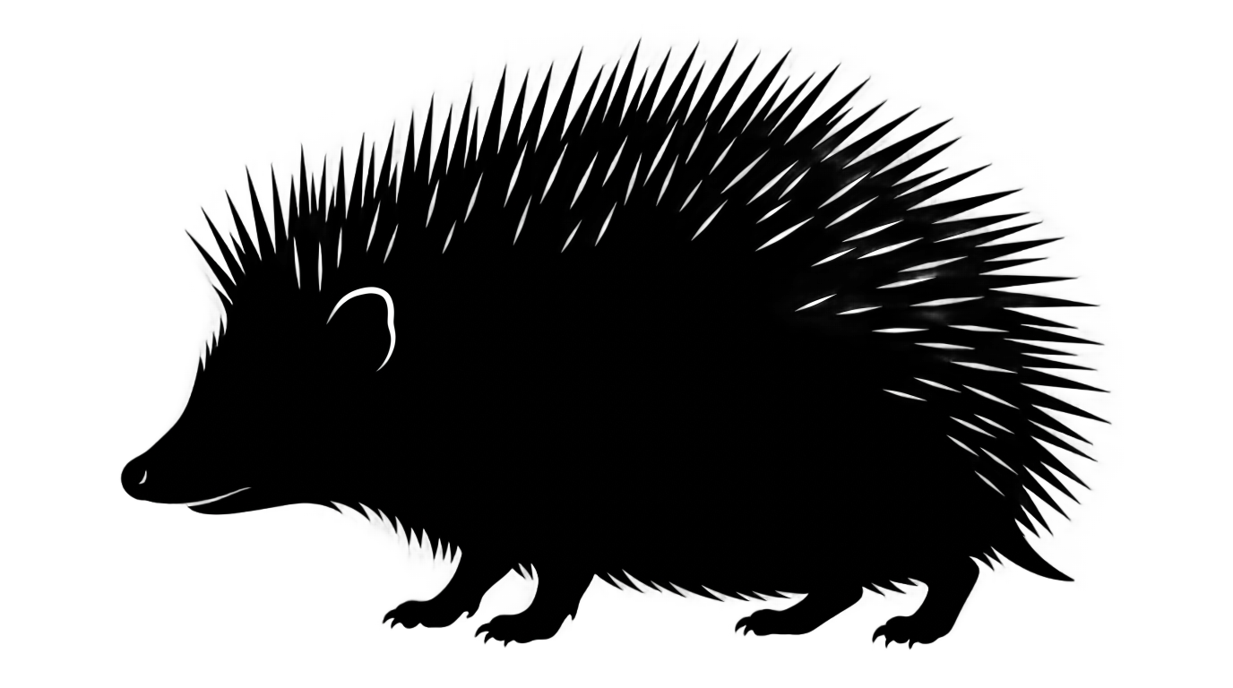 hedgehog silhouette png PNG transparent background
