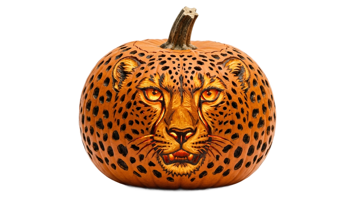cheetah pumpkin png PNG transparent background