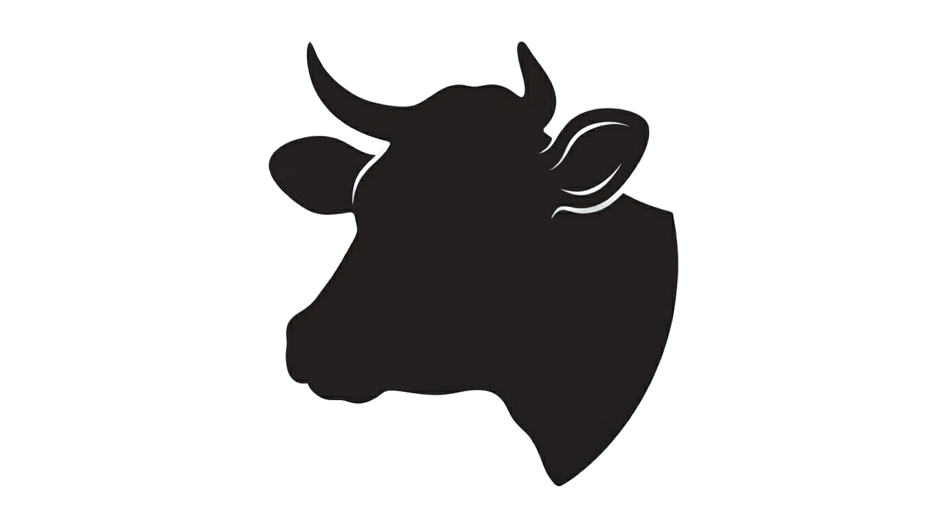 cow face silhouette png PNG transparent background