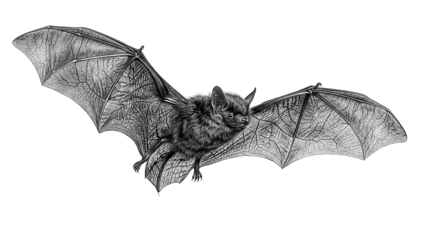 bat black and white png PNG transparent background