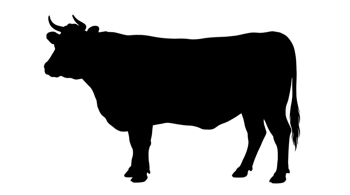 beef cow silhouette png PNG transparent background