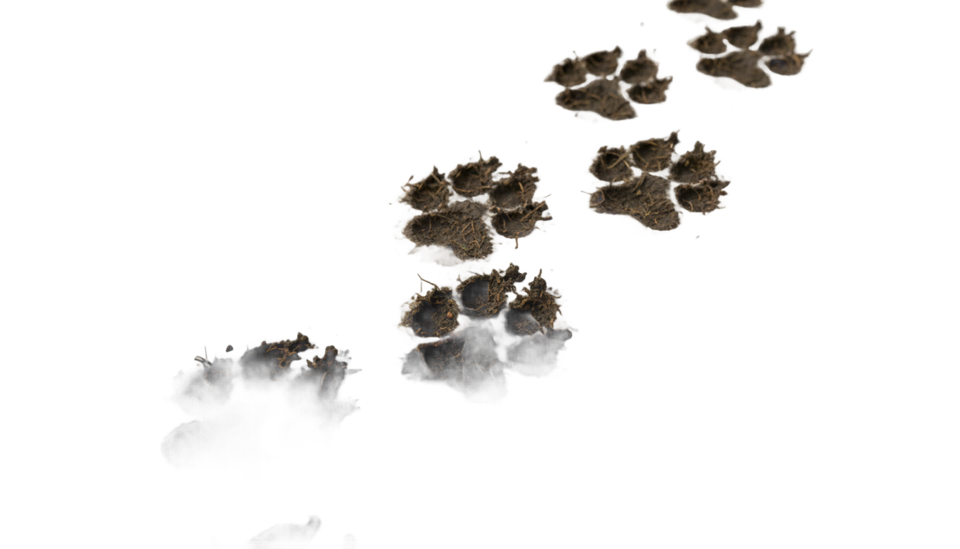 dog paw prints png PNG transparent background