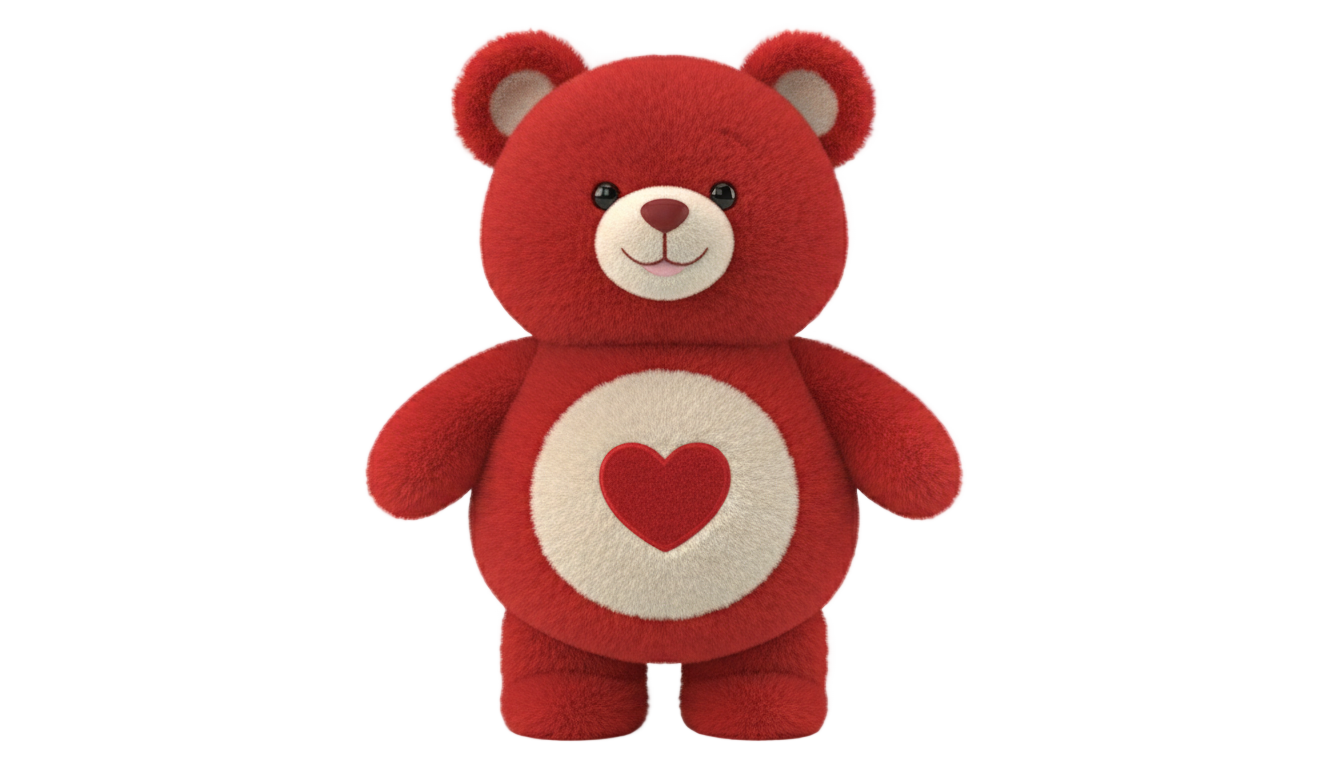 red care bear png PNG transparent background