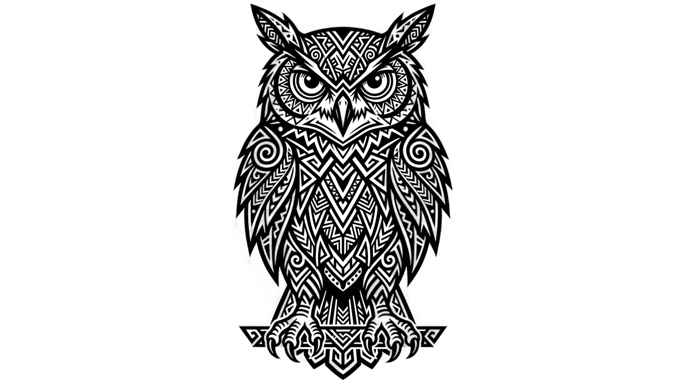tribal owl png PNG transparent background