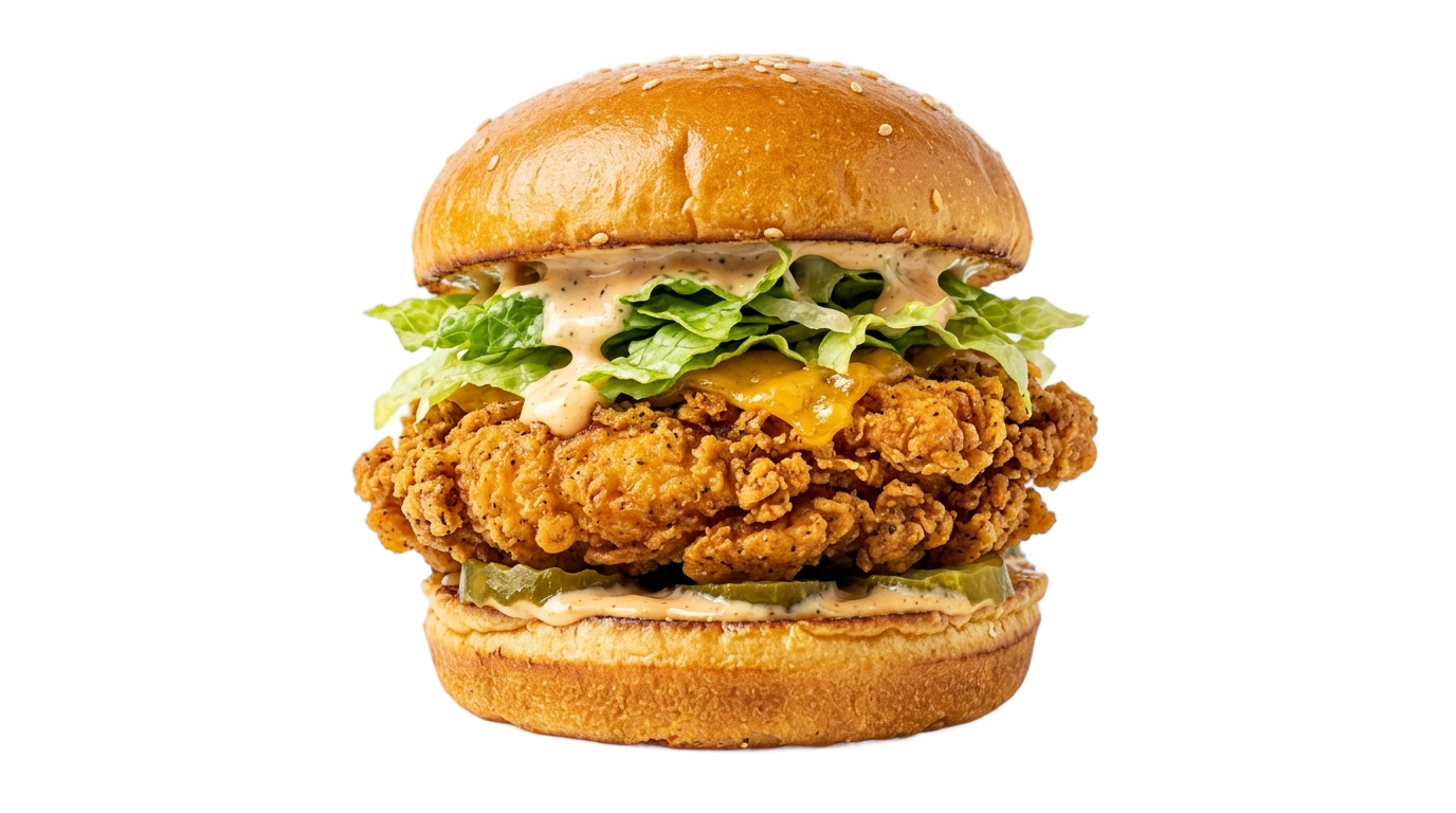 fried chicken sandwich png PNG transparent background