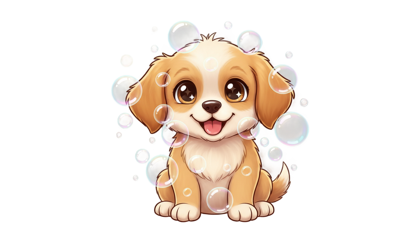 bubble puppy png PNG transparent background