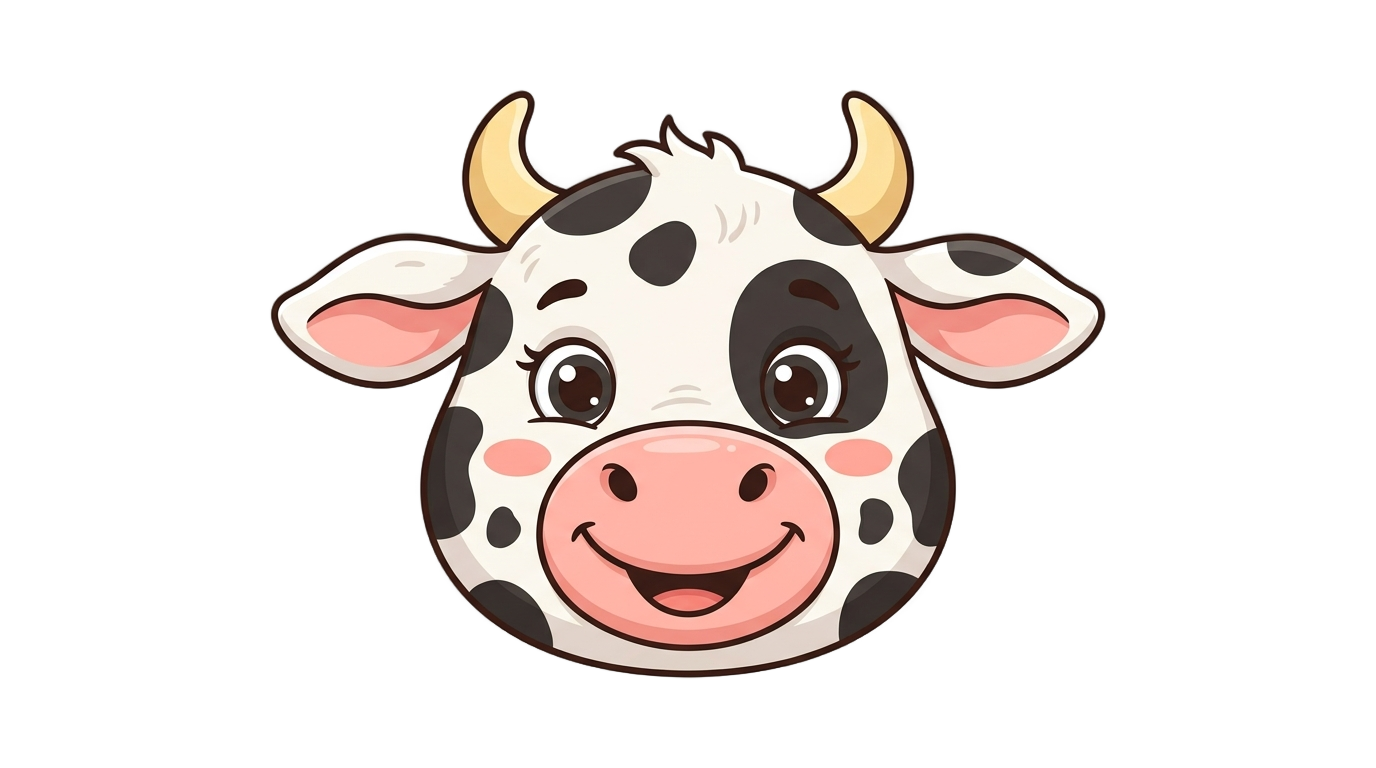 cow face clipart png PNG transparent background