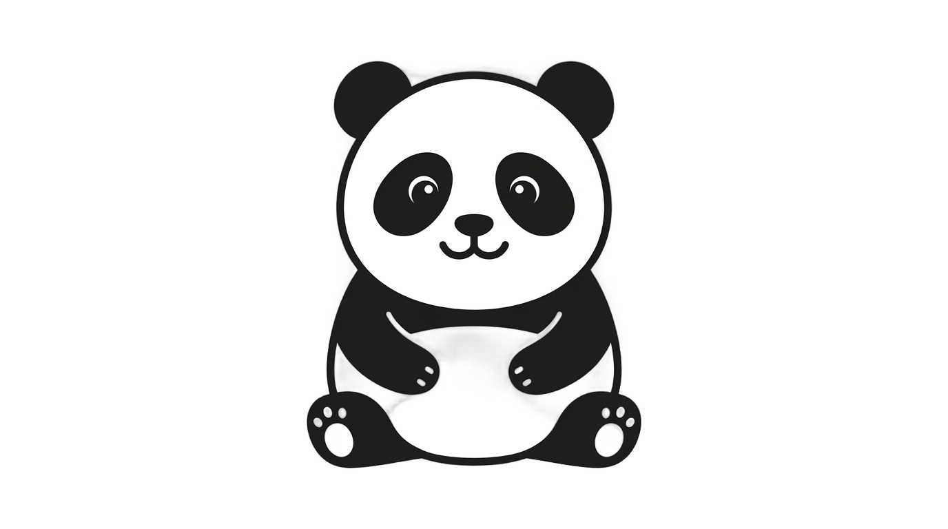 cute panda icon png PNG transparent background