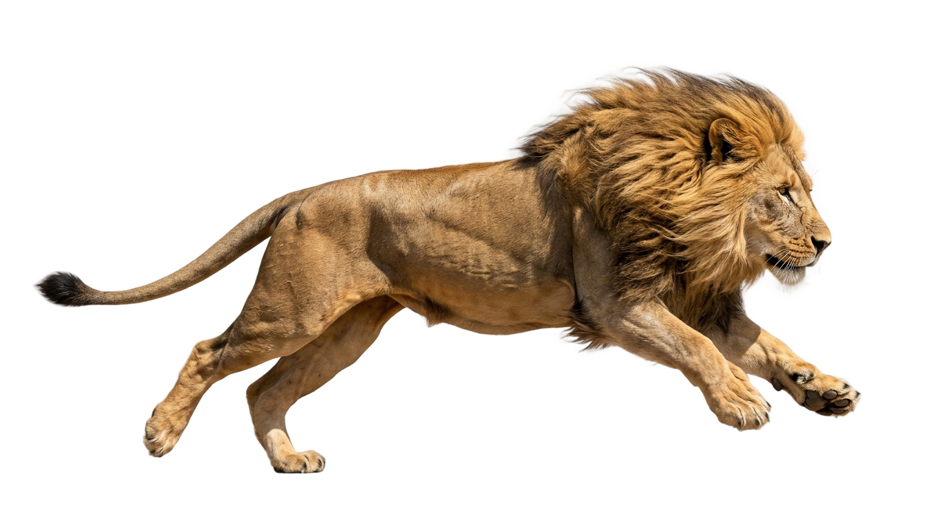 running lion gif png PNG transparent background