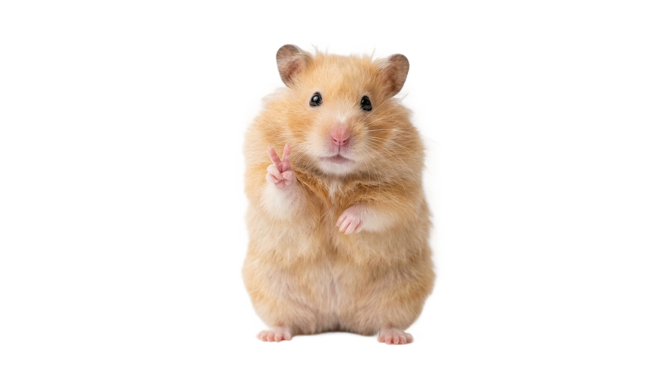 hamster peace sign png PNG transparent background