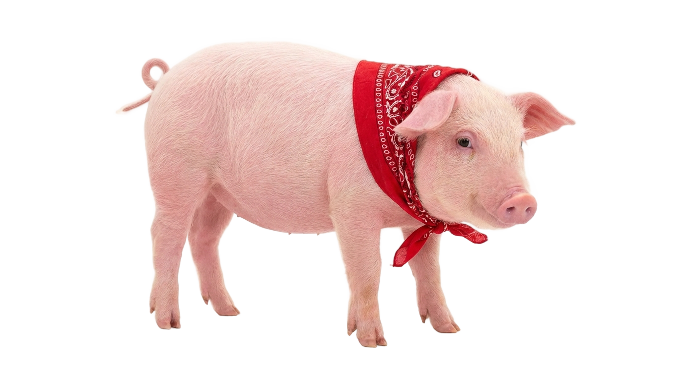 pig with bandana png PNG transparent background