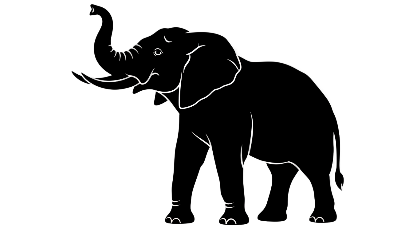 elephant silhouette png PNG transparent background