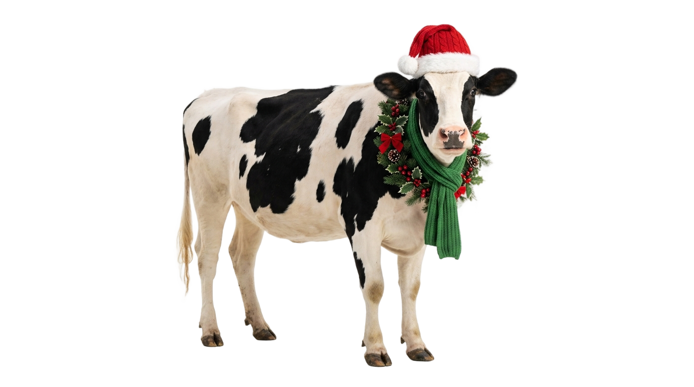 christmas cow png PNG transparent background