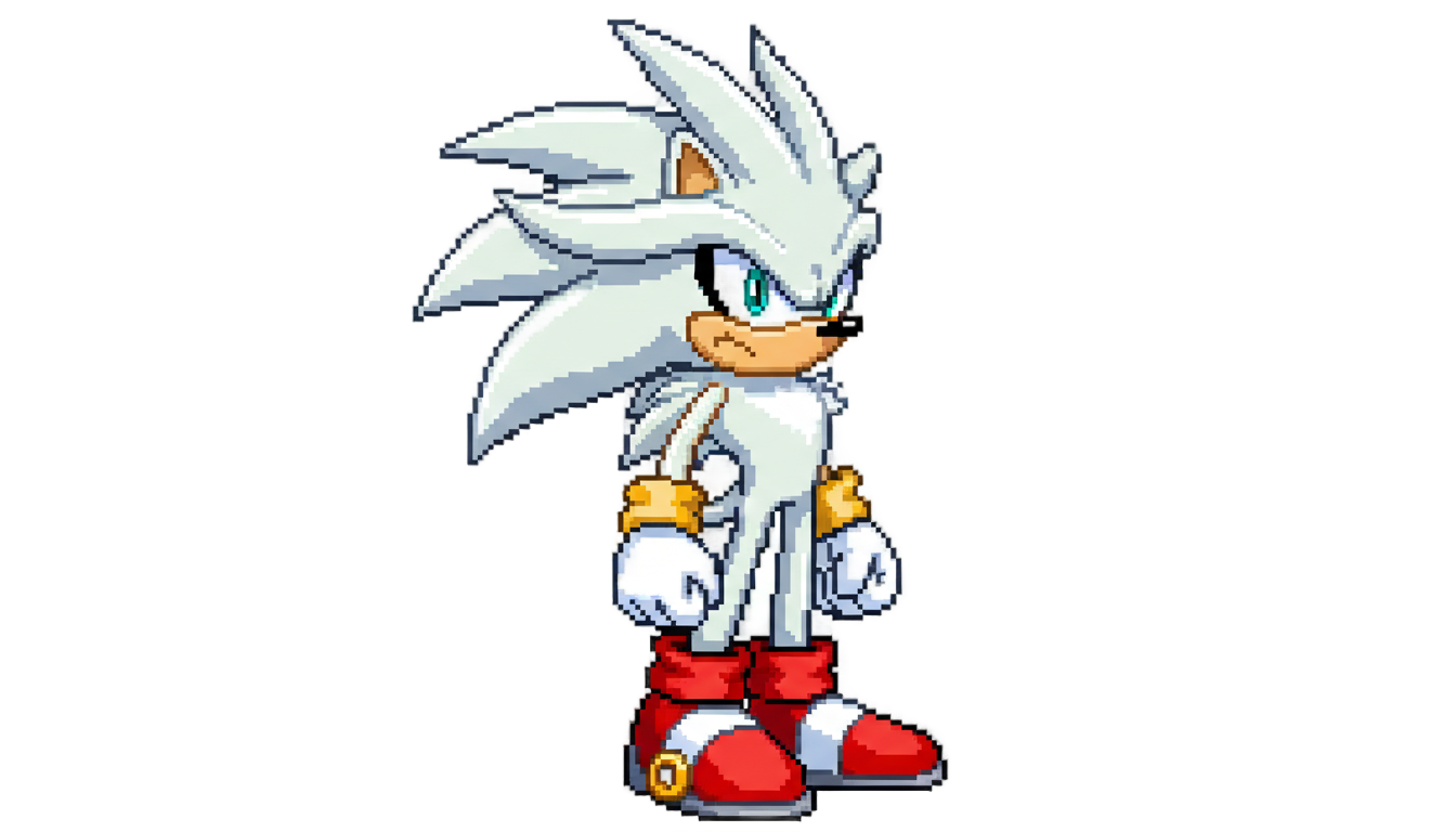silver the hedgehog 2d png PNG transparent background