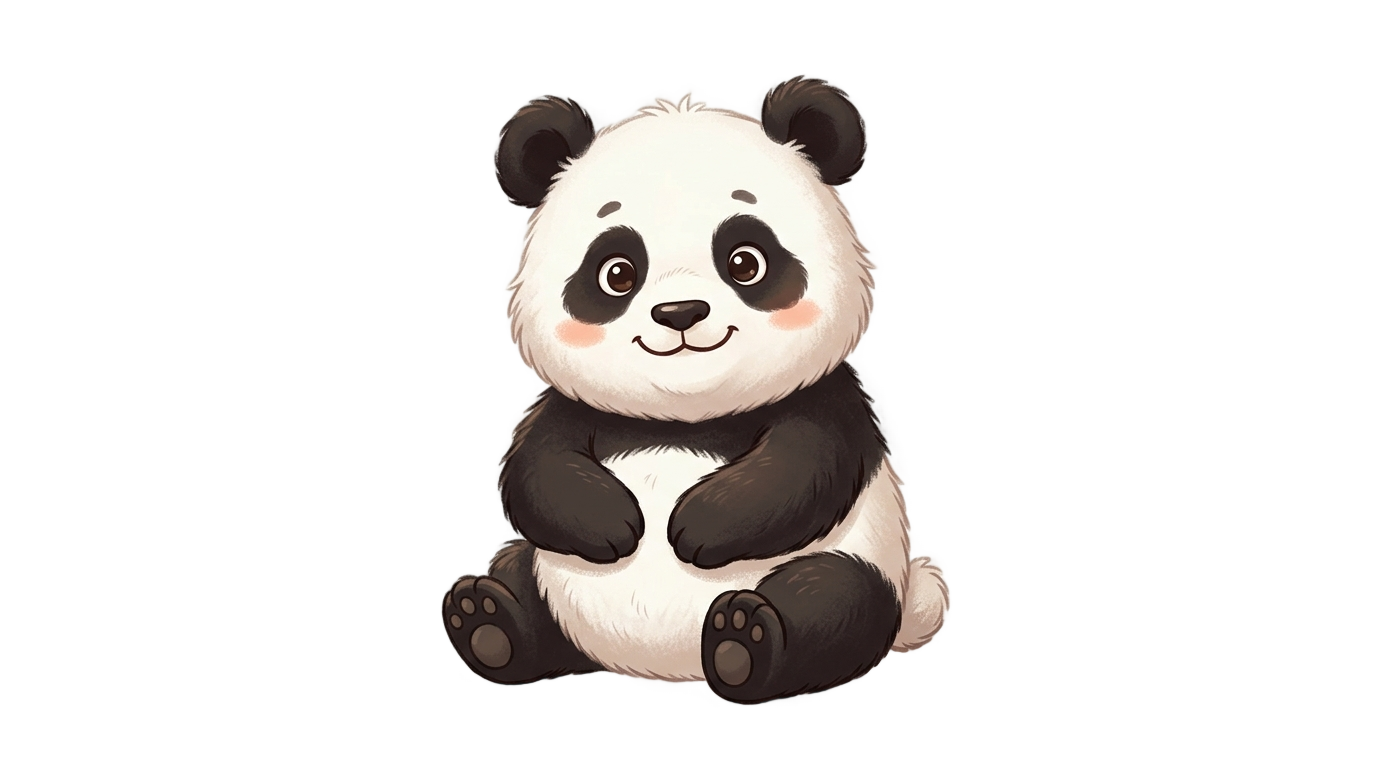 clipart panda cute png PNG transparent background