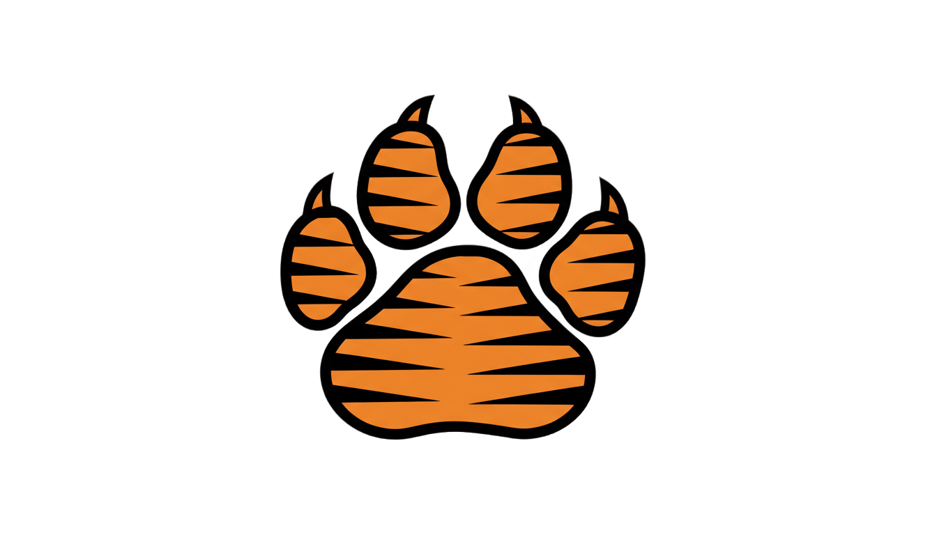 tiger paw logo png PNG transparent background