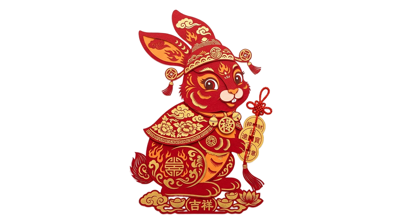 chinese new year rabbit png PNG transparent background