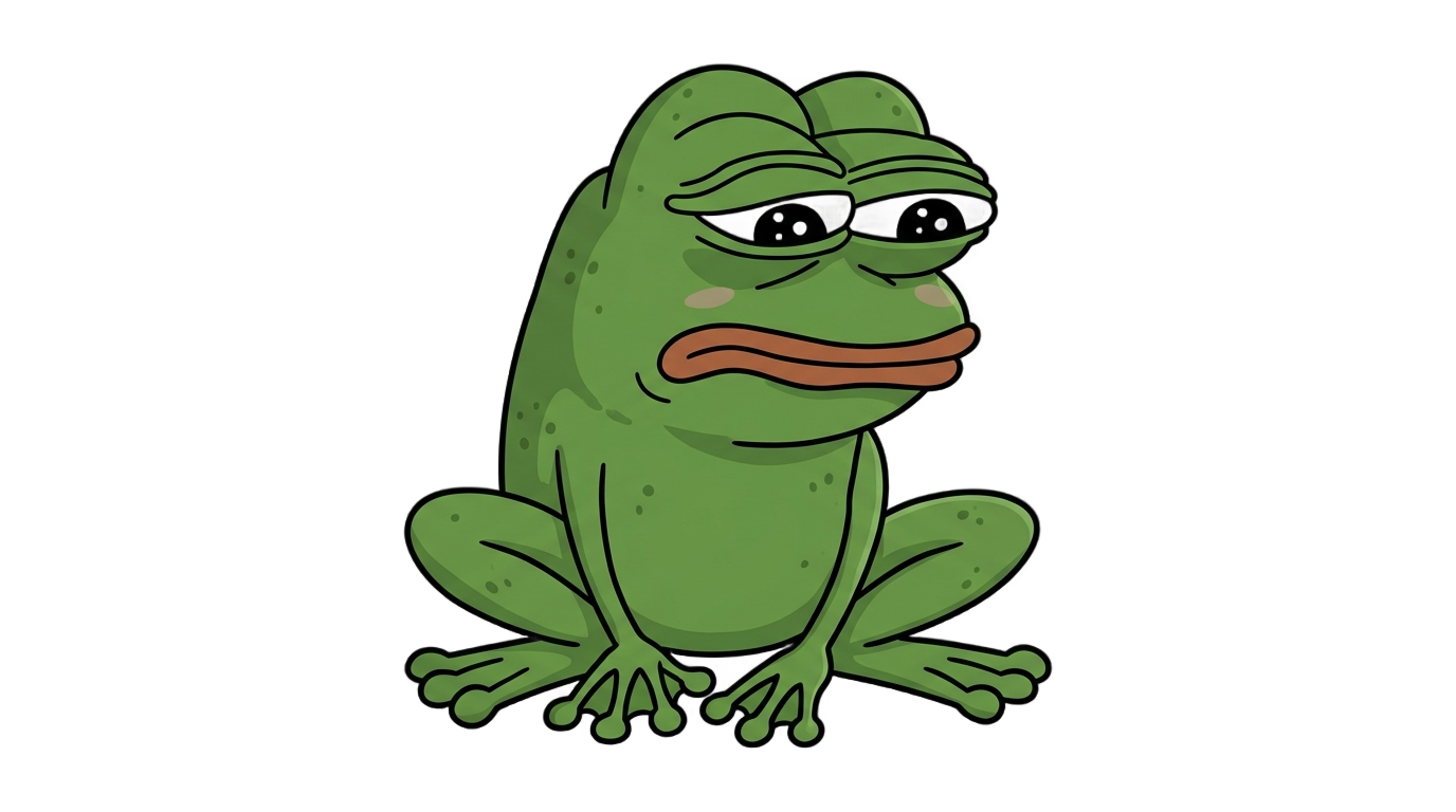 sad frog meme png PNG transparent background