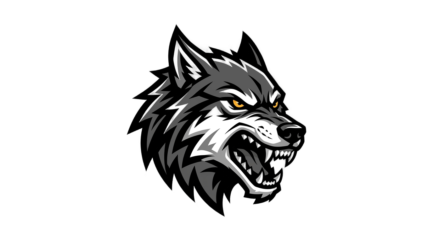 wolf mascot logo png PNG transparent background