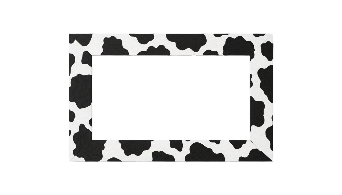 cow print border png PNG transparent background