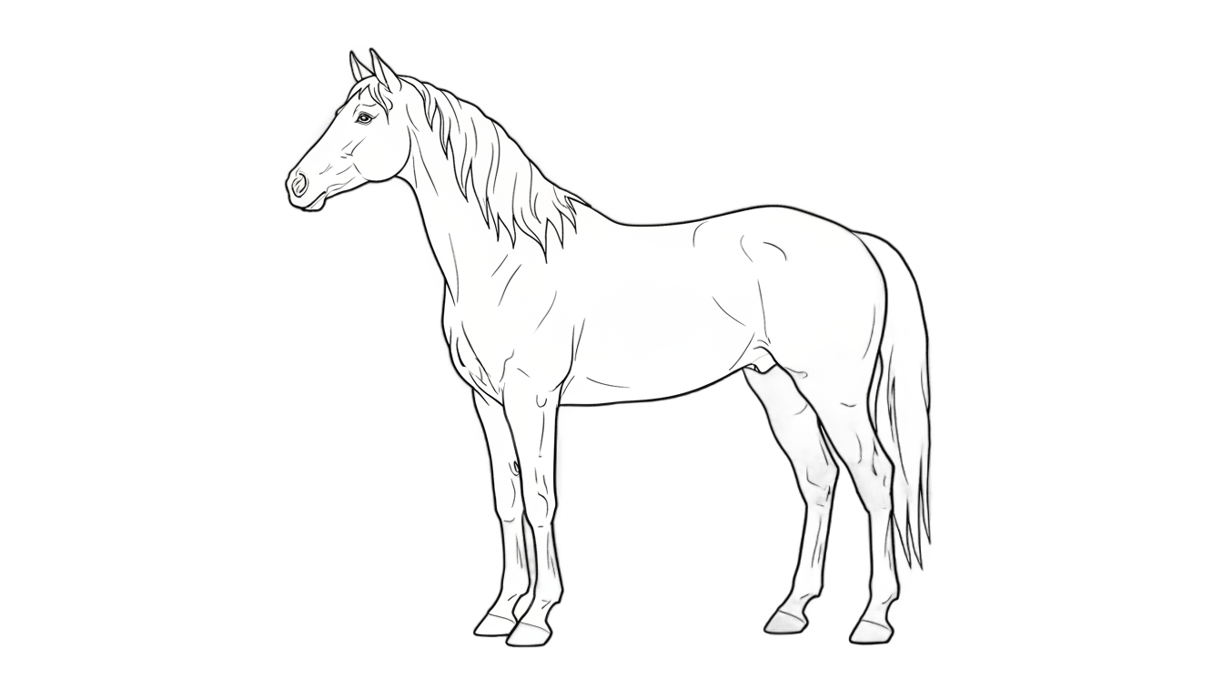 horse outline png PNG transparent background